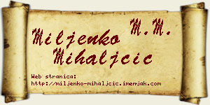 Miljenko Mihaljčić vizit kartica